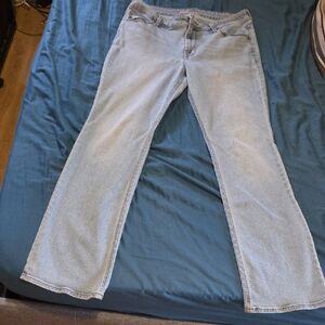 Old Navy Women's Light Blue Mid Rise Boot Cut Jeans